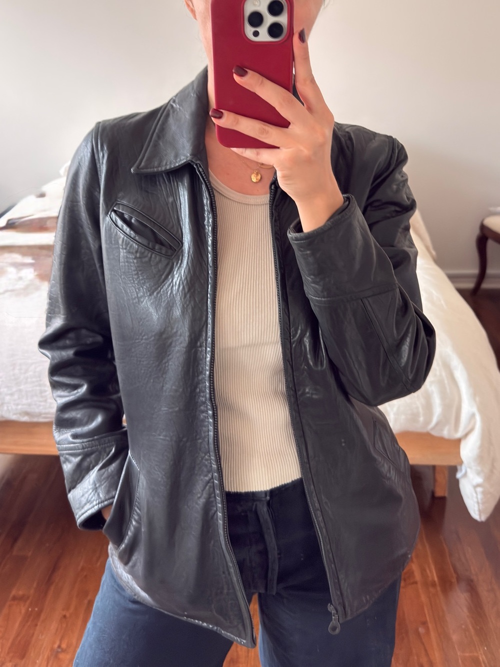 Classic Black Leather Women's Jacket